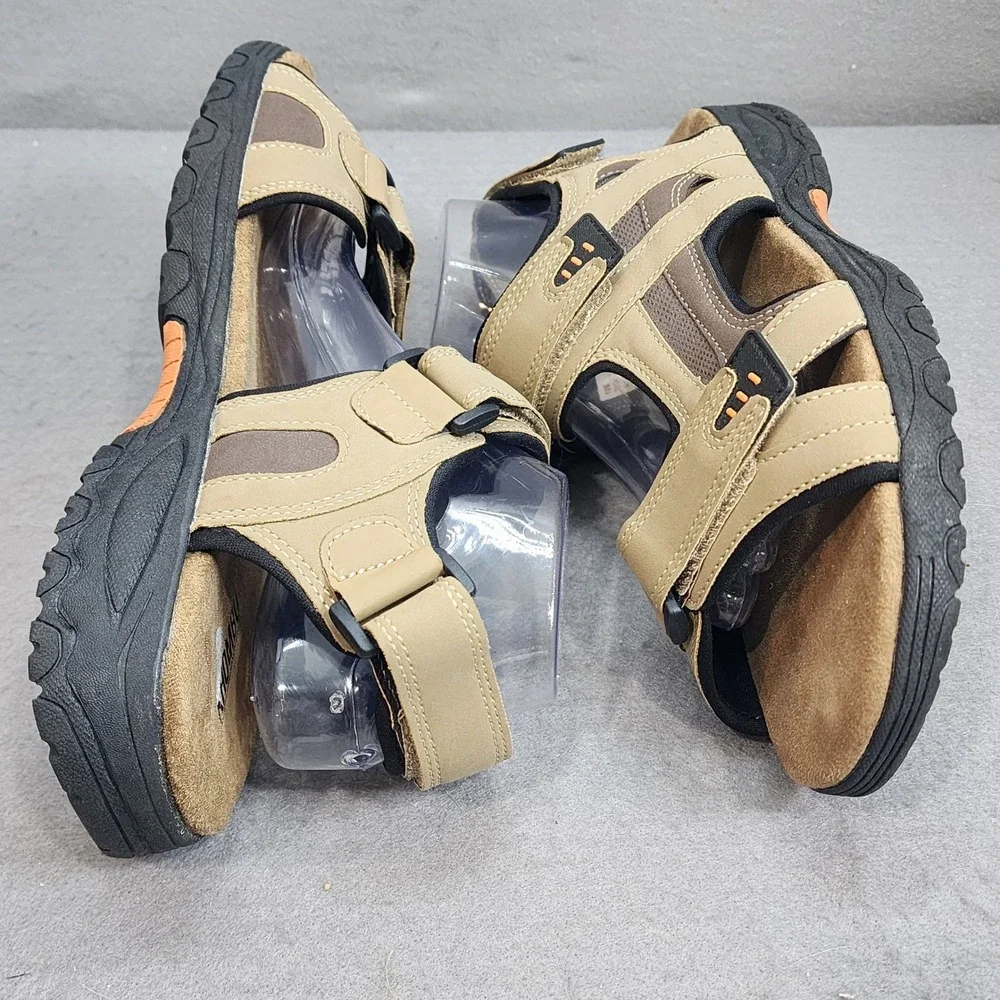 Khombu Sport Sandals Tan Hiking Trail Adjustable Straps Mens 10M